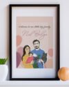 Artboard 3 Aile Fotoğraf Çizimi İllüstrasyon Poster | Tablo