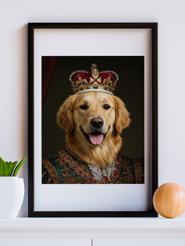 Kral Köpek Pet Portre Kral Köpek Pet Portre Poster | Tablo