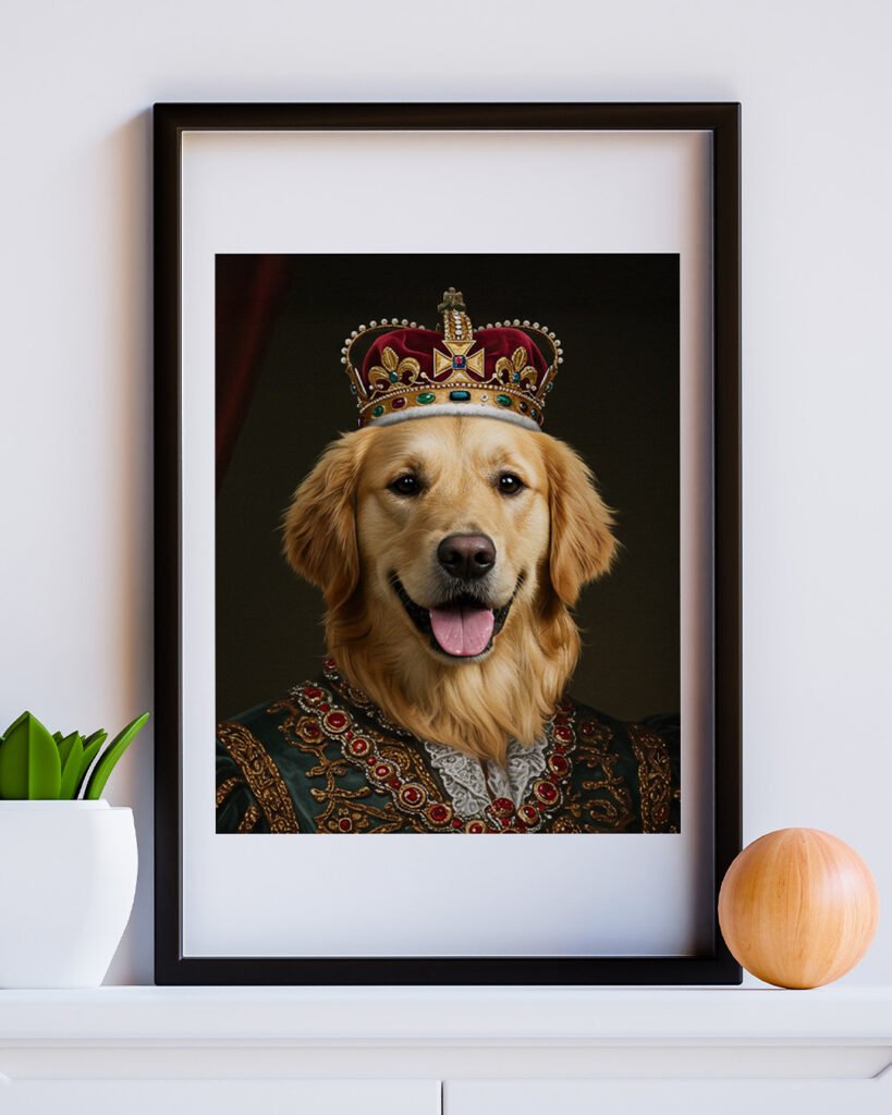 Kral Köpek Pet Portre Poster | Tablo