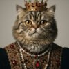 kral kedi Kral Kedi Pet Portre Poster | Tablo