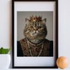 kral kedi mock up Kral Kedi Pet Portre Poster | Tablo