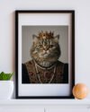 kral kedi mock up Kral Kedi Pet Portre Poster | Tablo