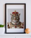 kraliçc kedi mock up Kraliçe Kedi Pet Portre Poster | Tablo