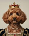 kraliçe köpek Kraliçe Köpek Pet Portre Poster | Tablo