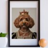 kraliçe köpek mock up Kraliçe Köpek Pet Portre Poster | Tablo