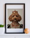 kraliçe köpek mock up Kraliçe Köpek Pet Portre Poster | Tablo