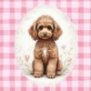 pet portrait cartoon pembe Cartoon Pet Portre Poster | Tablo