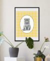 pet portrait mock up 2 Cartoon Pet Portre Poster | Tablo
